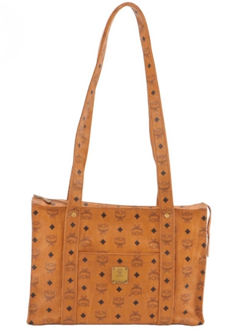 VINTAGE MCM HERITAGE TOTE BAG IN COGNAC VISETOS CANVAS R8909
